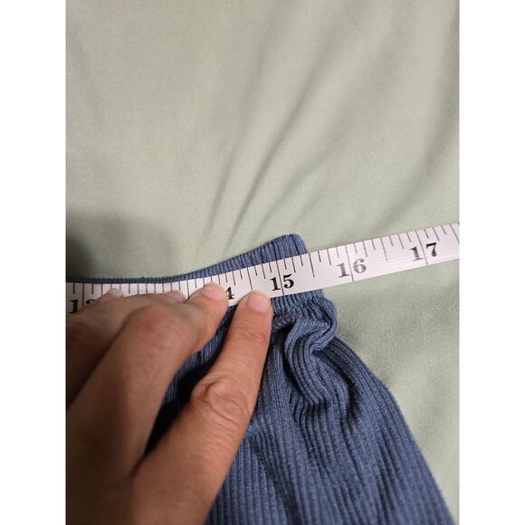 Nicole miller large women's blue ribbed pajama set - Picture 11 of 13